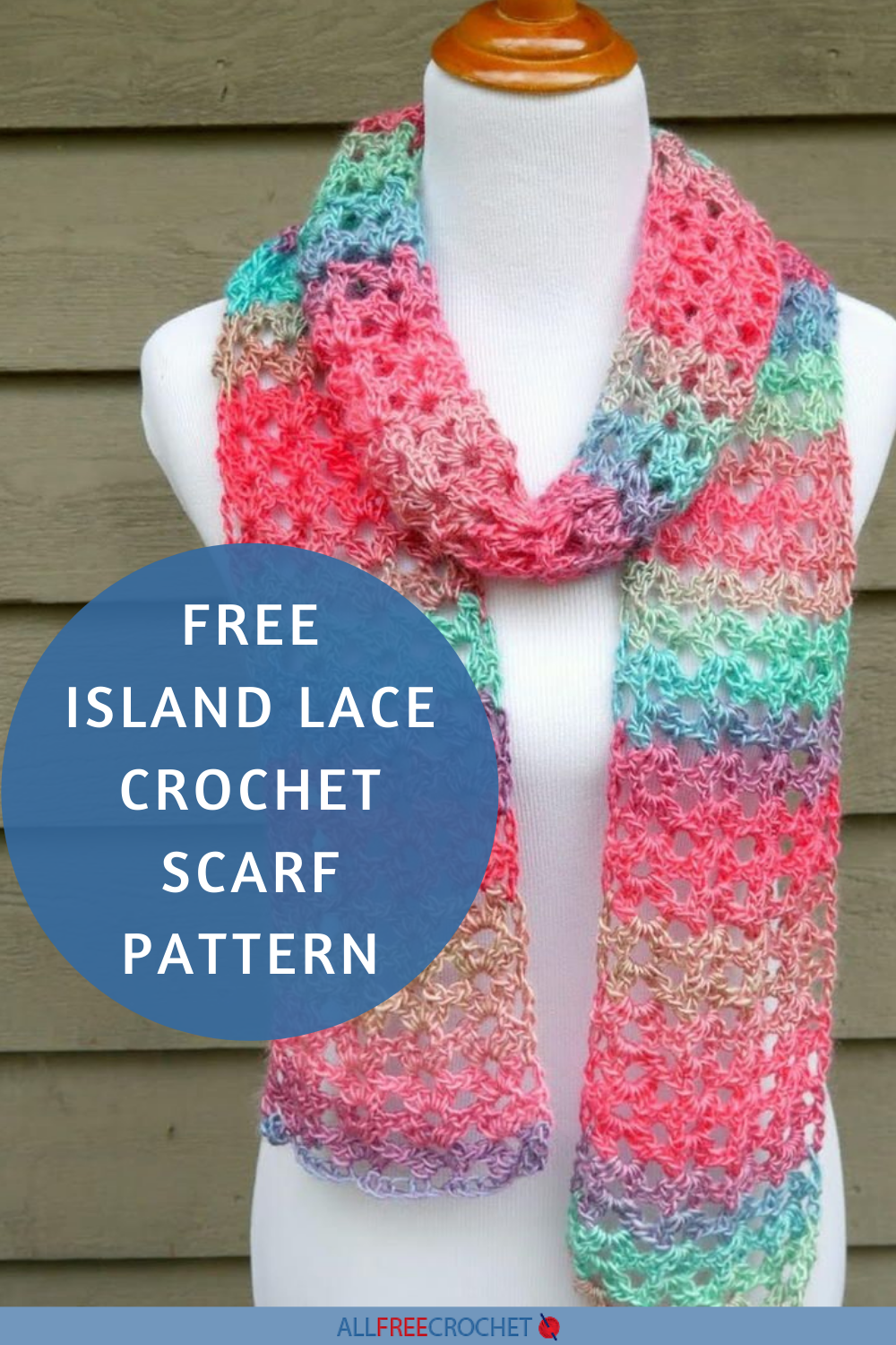 Island Lace Crochet Scarf (Free Pattern)