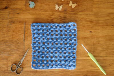 Puff Grid Crochet Stitch