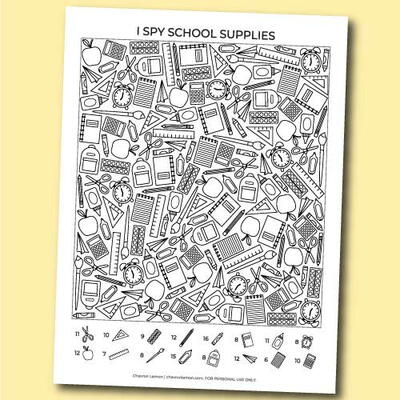 Printable I Spy School