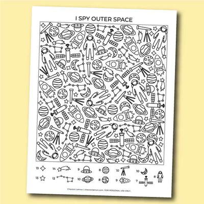 Printable I Spy Outer Space