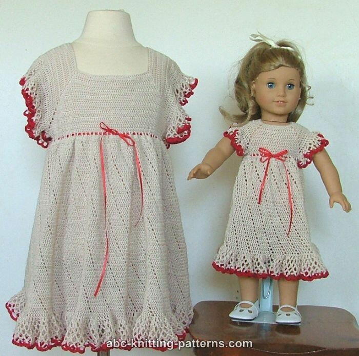 American Girl Doll Summer Raglan Dress | AllFreeCrochet.com