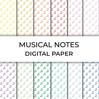Musical Notes Digital Paper Pack