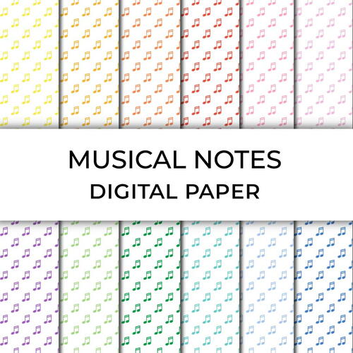 Musical Notes Digital Paper Pack