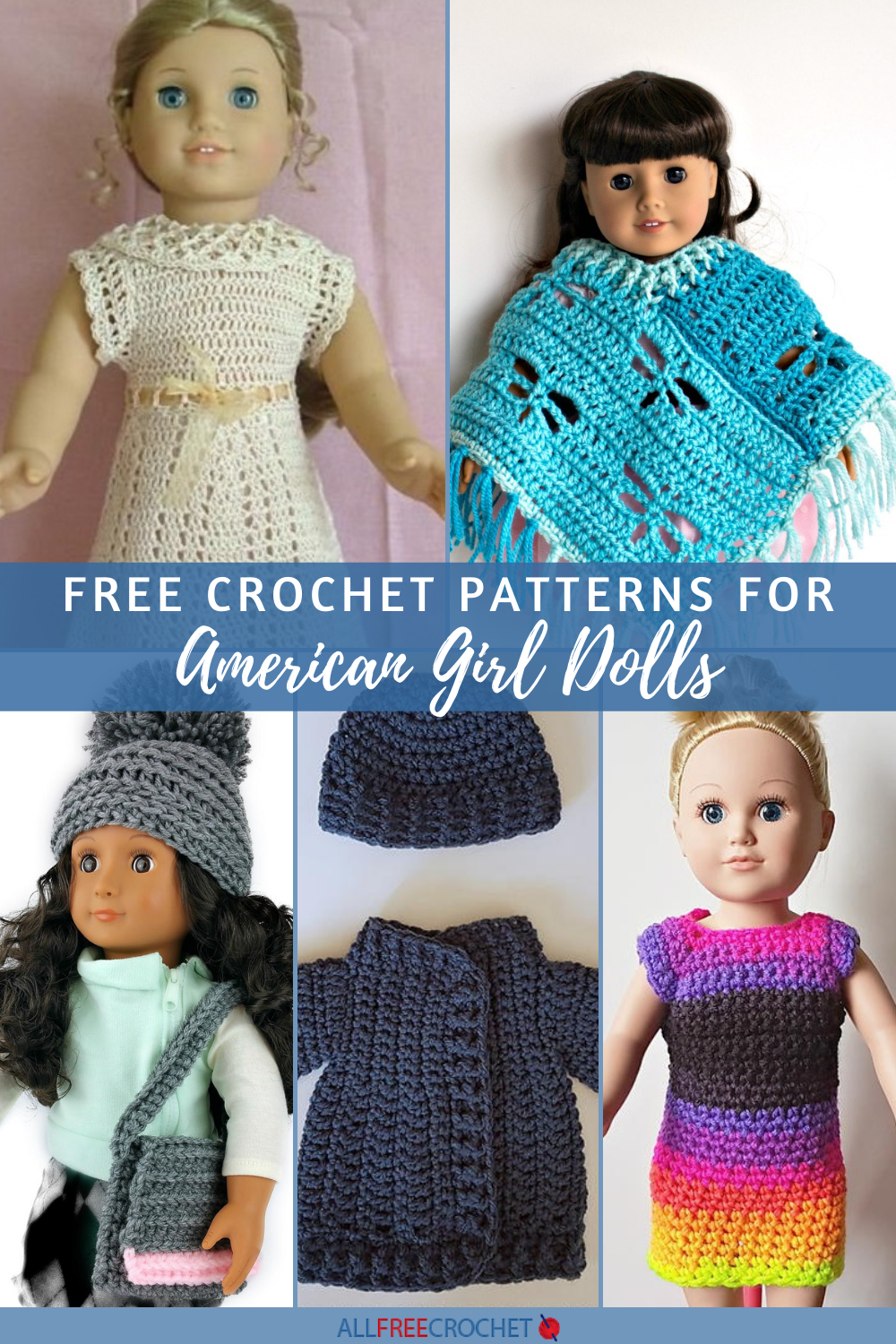 Crochet Doll Dress With Long Sleeves - Free Pattern & Video Tutorial