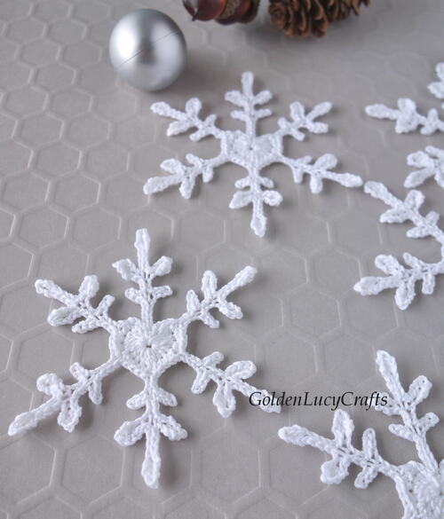Crochet Heart Snowflake