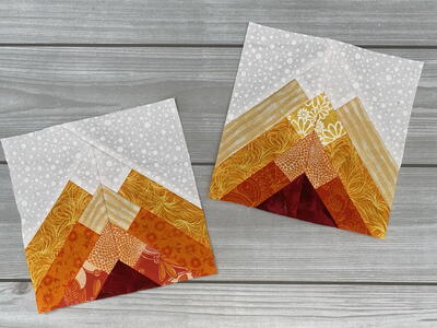 Quilt Block: Fall In The Mountains