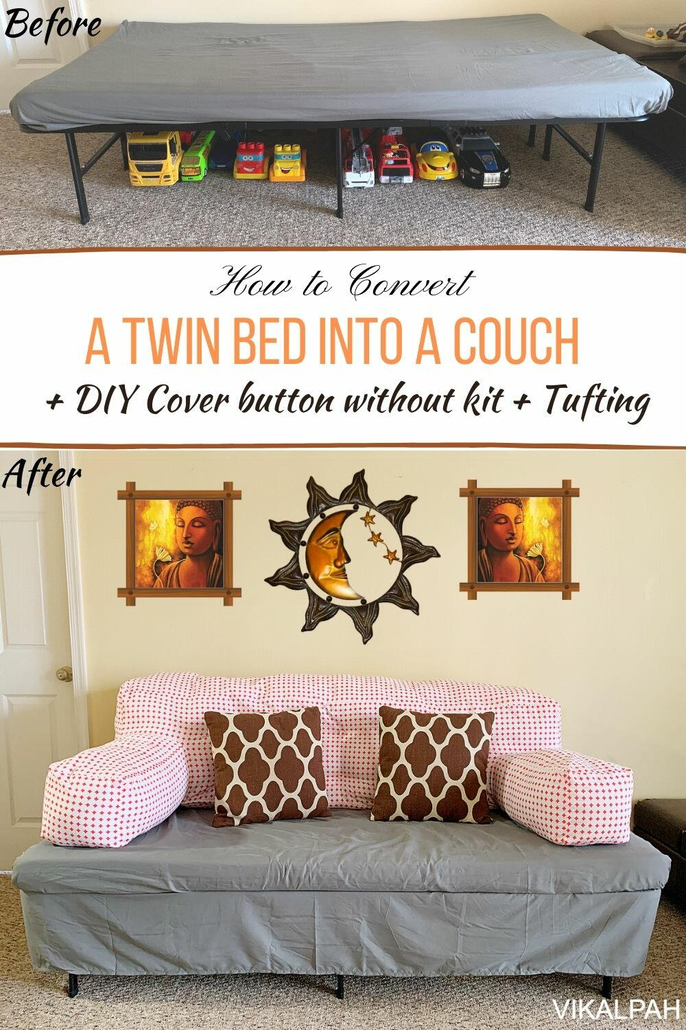 How To Convert A Twin Bed Into Couch, How To Make A Twin Bed Look Like A Couch