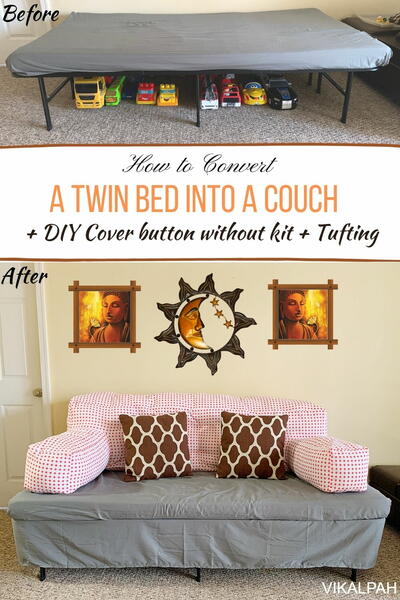 How To Convert A Twin Bed Into A Couch