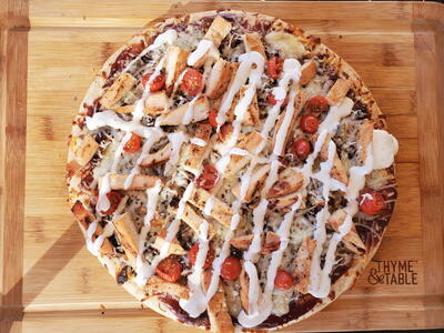BBQ Chicken Pizza with Bacon