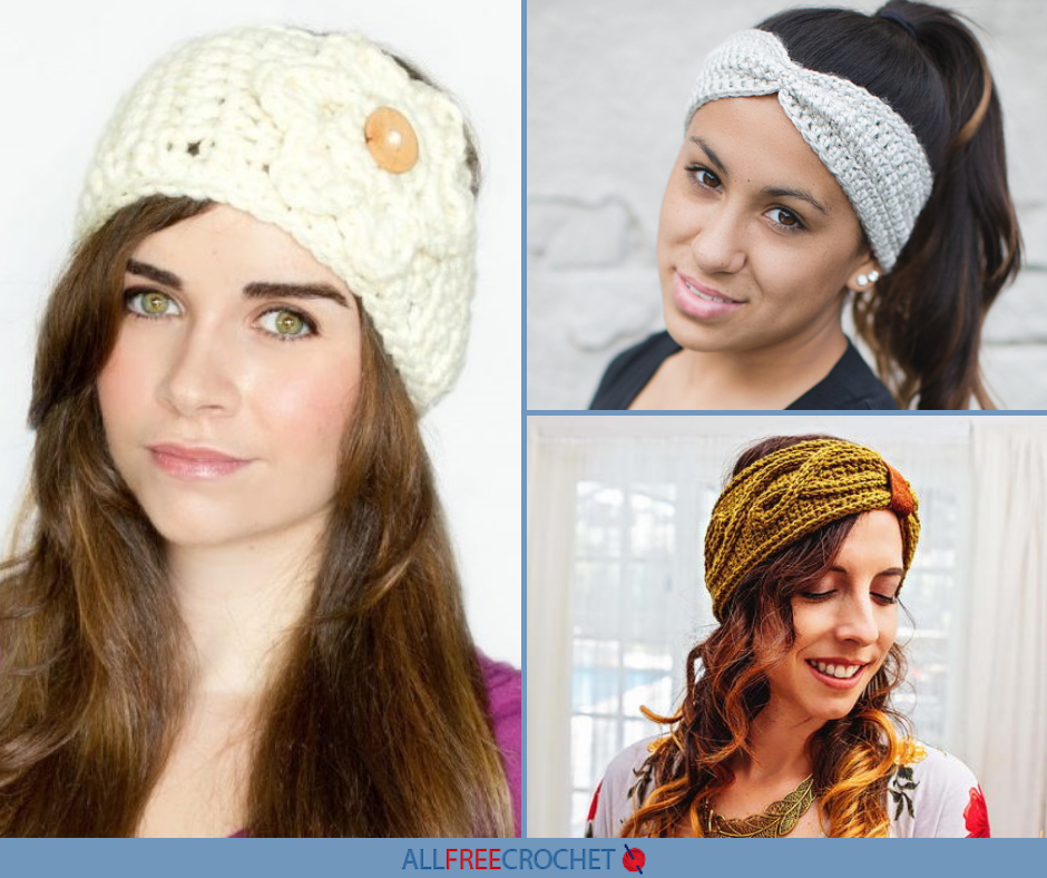32 Crochet Ear Warmers (Free Patterns)