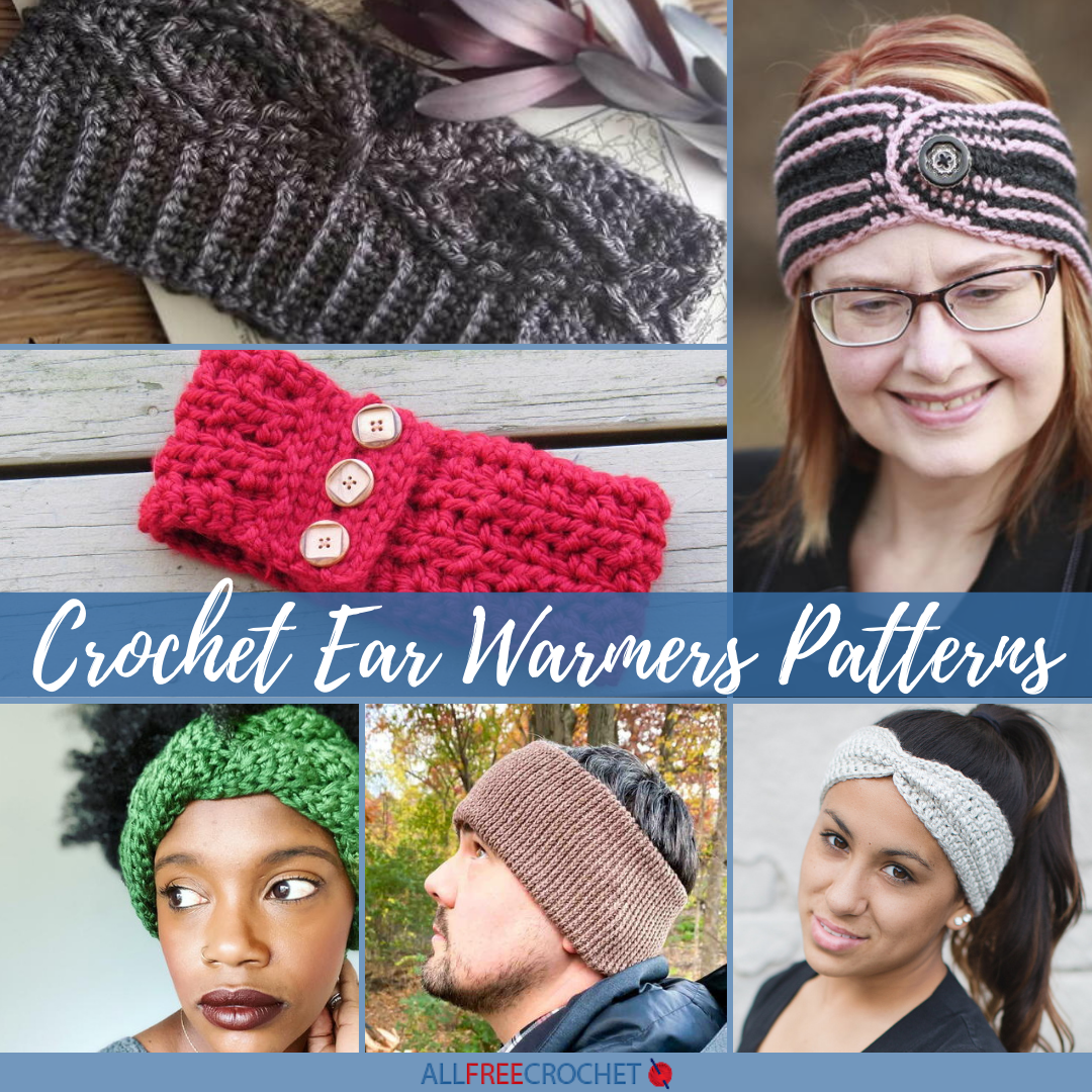 32 Crochet Ear Warmers (Free Patterns) | AllFreeCrochet.com