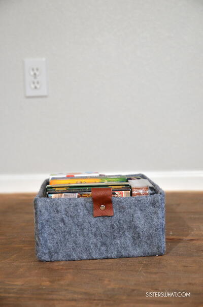 Diy Felt Storage Cardboard Box