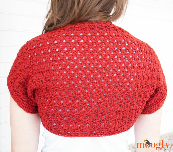 Simple Scarlet Crochet Shrug Pattern | AllFreeCrochet.com