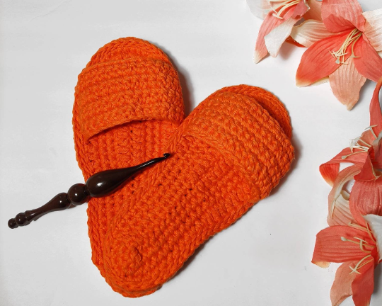Crochet House Slippers one Hour Project AllFreeCrochet