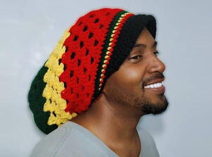 Crochet Slouchy Rasta Hat