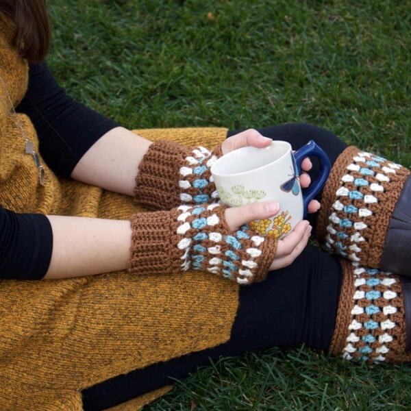 Diamonds and Gems Fingerless Gloves and Boot Cuffs