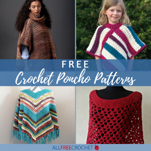 Scarlett Spiral Crochet Poncho | AllFreeCrochet.com