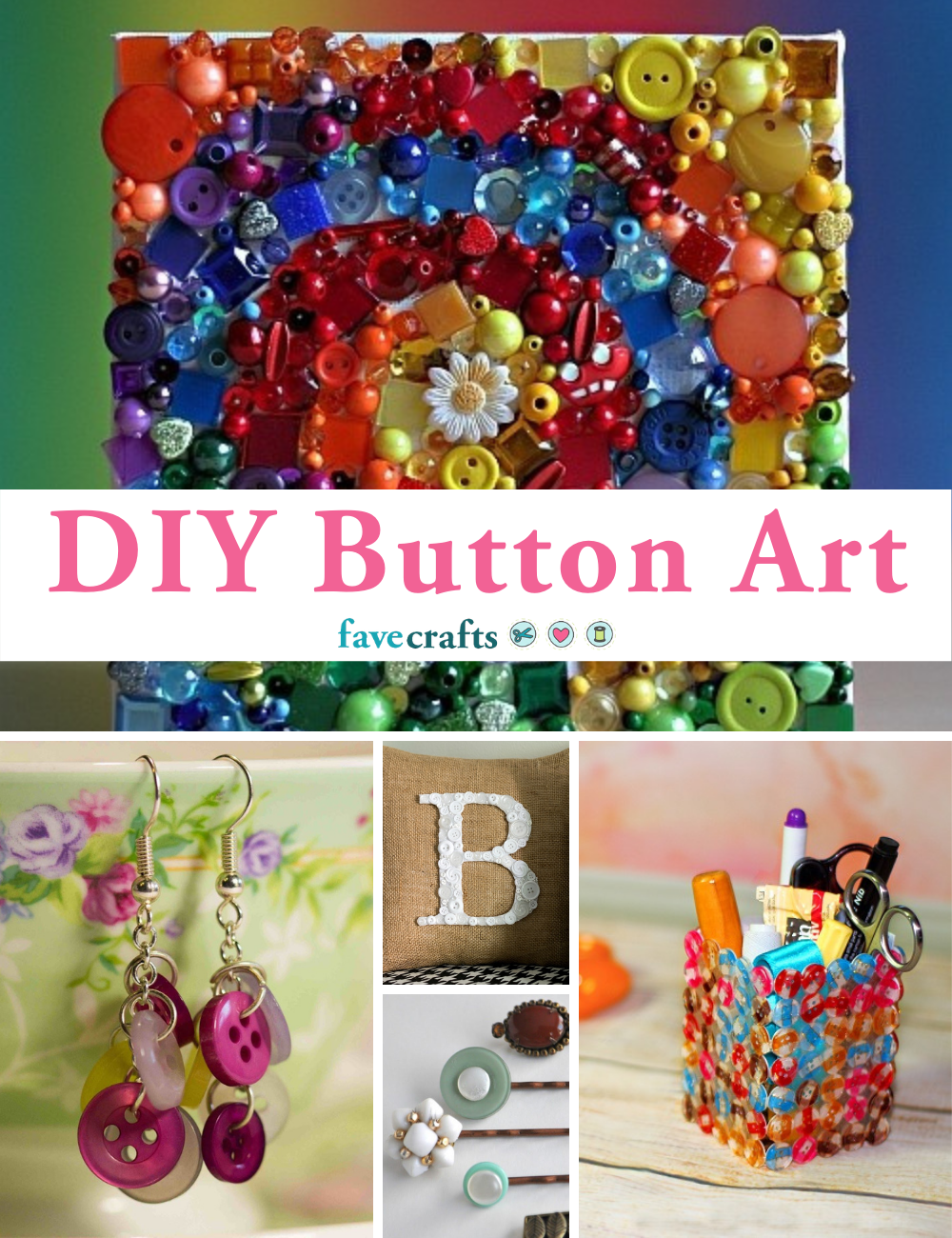 Rainbow rhinestone button art  Button art, Rhinestone projects, Sparkle  gift