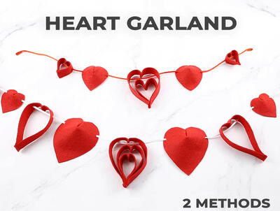 Heart Garland With A Stapler