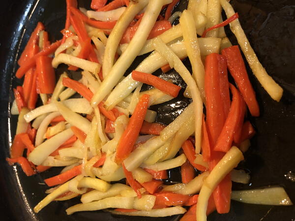 Fried Carrots And Parsnips