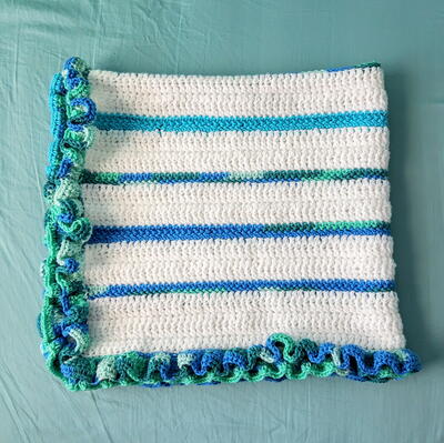 Ruffle Crochet Baby Blanket