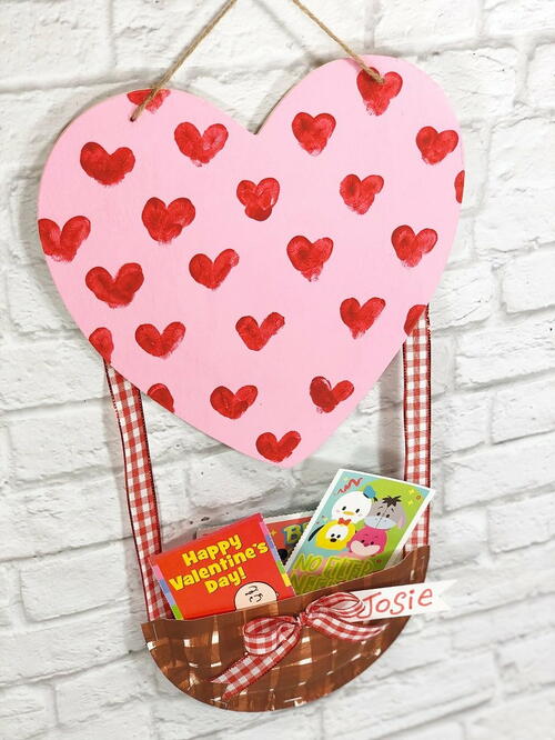 Hot Air Balloon Valentine Mailbox With Dollar Tree