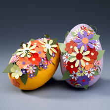 Papercrafted Blossoms Easter Eggs