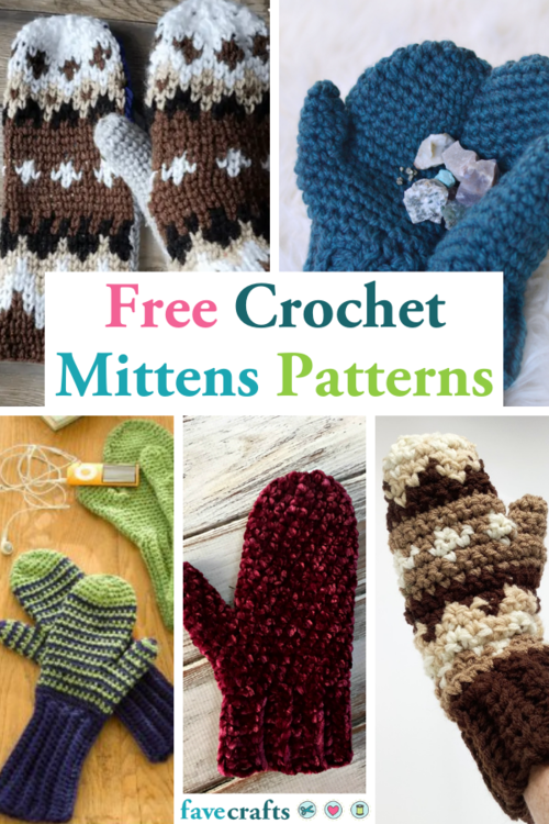 Crochet Gloves with Fingers (6 Free Patterns) | FaveCrafts.com