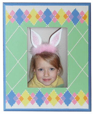 Easter Colors Argyle Picture Frame