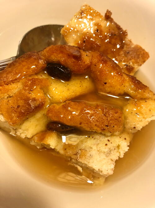 Classic Bread Pudding With Vanilla Sauce