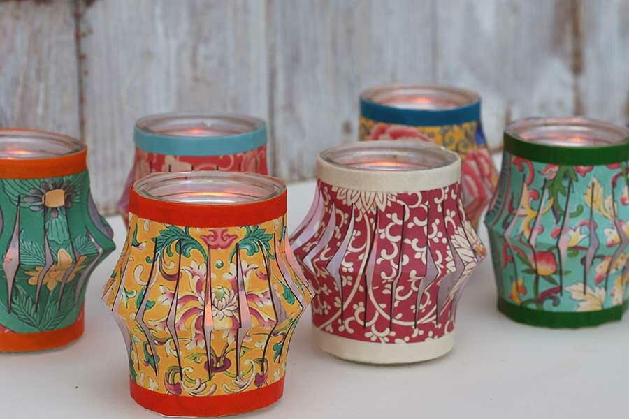 Upcycled Mini Chinese Lantern Lights