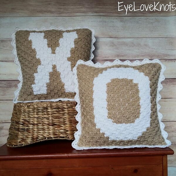 18" C2c Alphabet Throw Pillow