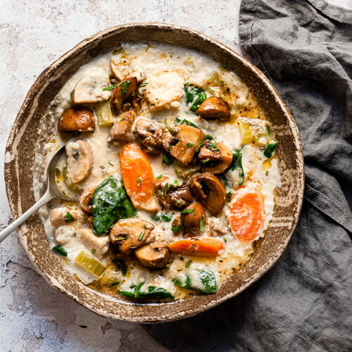 Slow Cooker Chicken And Mushroom Soup