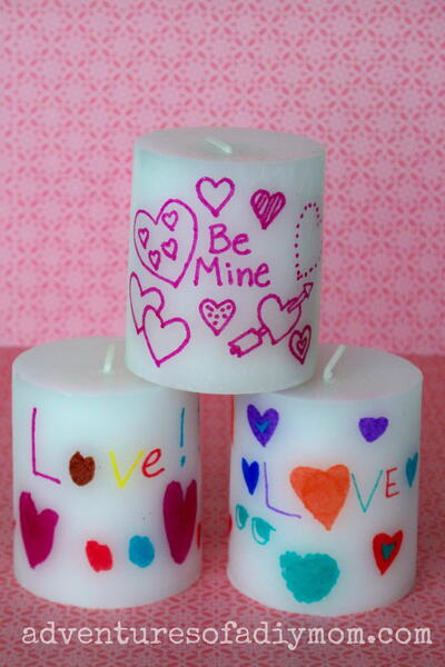 Diy Valentine's Candles