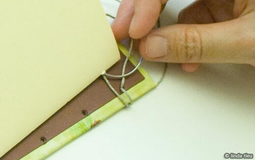 Coptic stitch. Use coloured paper to make a coloured spine, without making  the signatures of coloured paper by Zoopre…