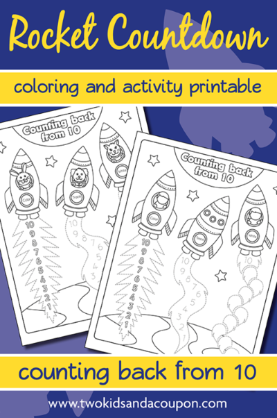 Coloring & Activity Pages Free Printable Rocket Counting Worksheets For Kids