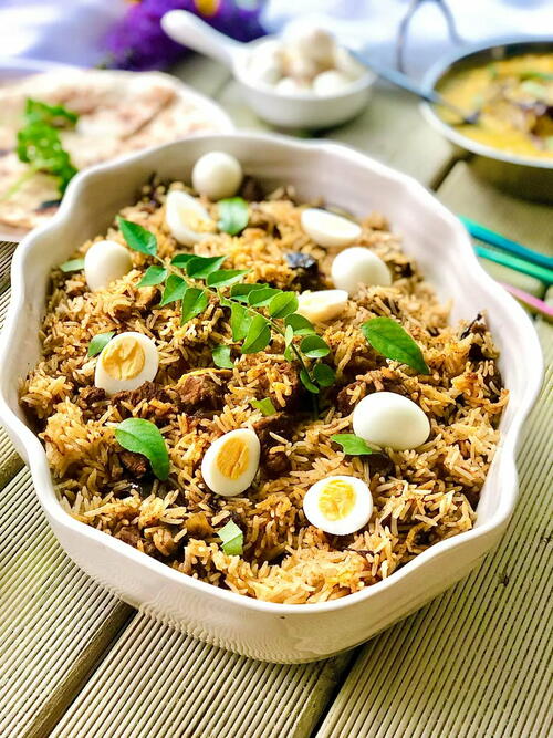 Superb Lamb Biryani With Quail Eggs