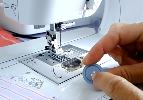 How To Sew On Buttons With A Sewing Machine | AllFreeSewing.com