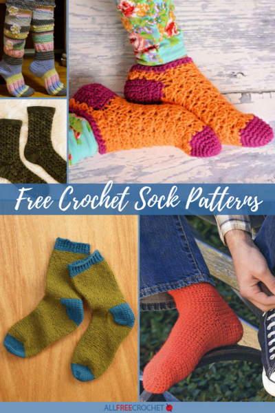 32 Free Crochet Sock Patterns