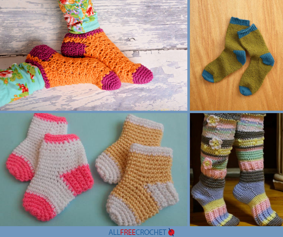 32 Free Crochet Sock Patterns | AllFreeCrochet.com