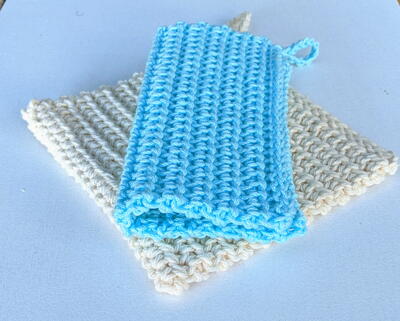 Reversible Stitch Pattern. Easy Peasy Blueberry Lime Squeezy Dishcloth •  Oombawka Design Crochet