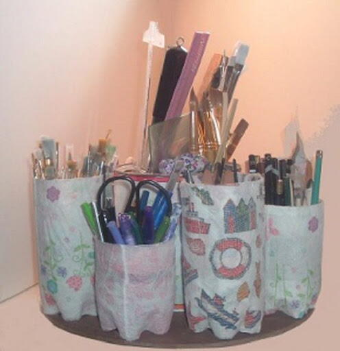Water Bottle Supply Organizer Recycled Craft