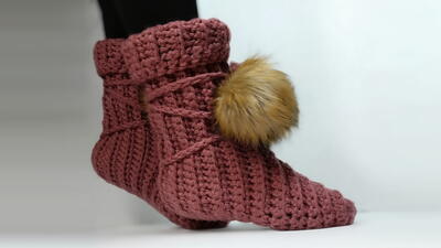 Beginner Crochet Slipper Boots