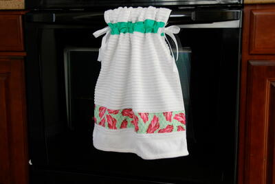 How to sew a handmade kitchen towel in 5 minutes! 