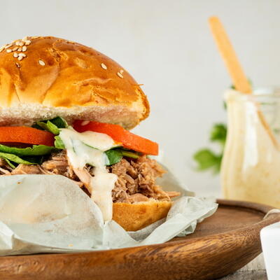 Pulled Pork Burger With Special Sauce