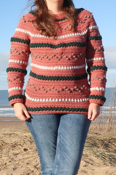 Beads And Bobbles Crochet Sweater