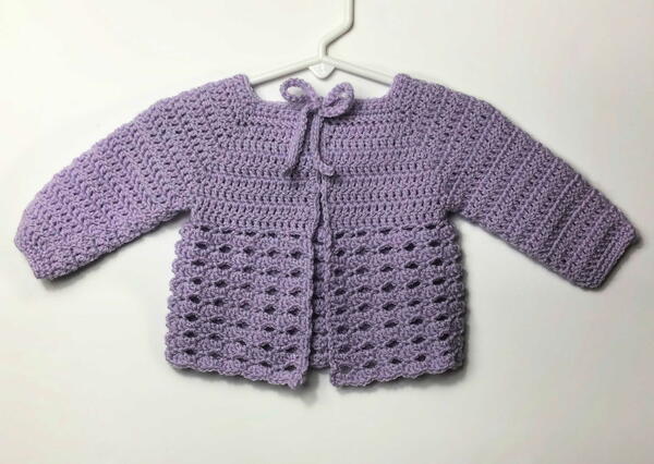 Black Raspberry Baby Sweater