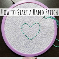 How to Start a Hand Stitch