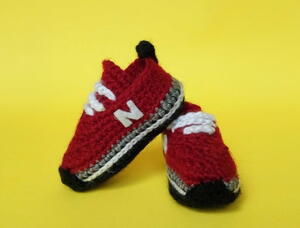 Realistic Crochet Baby Sneakers
