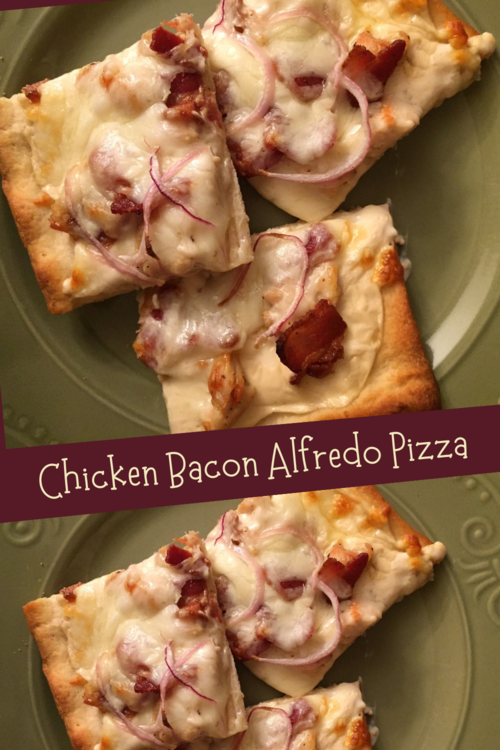 Chicken Bacon Alfredo Pizza